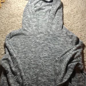 Aero postal cropped grey hoodie
